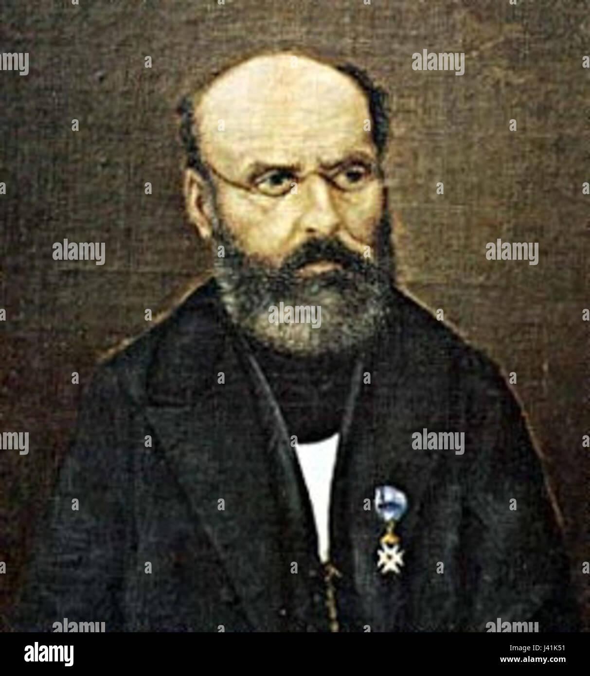 Nikolaos Mantzaros était un compositeur grec connu pour ses contributions importantes à la musique classique grecque. Il est surtout connu pour avoir composé la musique de l'hymne national grec. Banque D'Images