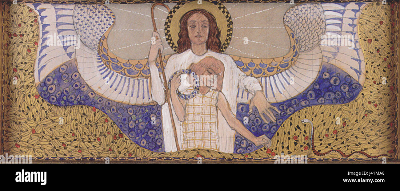 Kolo Moser Kirche am Steinhof Schutzengel Banque D'Images