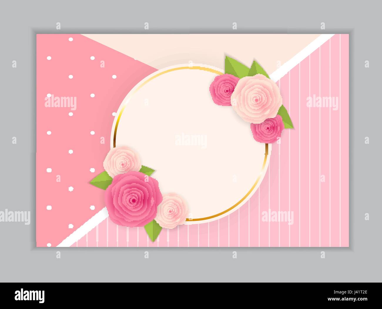 Carte de voeux Modèle vierge Vector Illustration Illustration de Vecteur