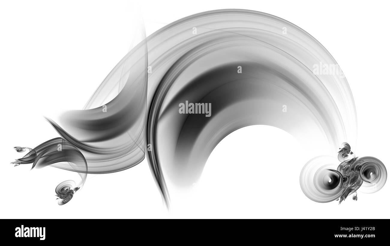Résumé illustration monochrome fractale pour creative design Banque D'Images