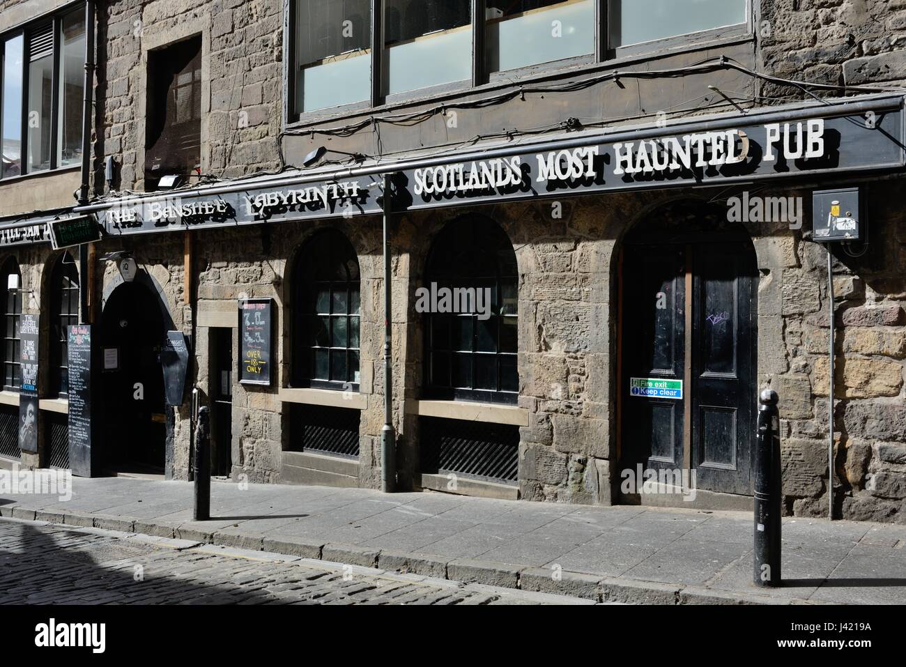 L 'Banshee' Labyrinthe prétendant être 'Scotland plus hanté de pub' à Édimbourg, Écosse, Royaume-Uni Banque D'Images