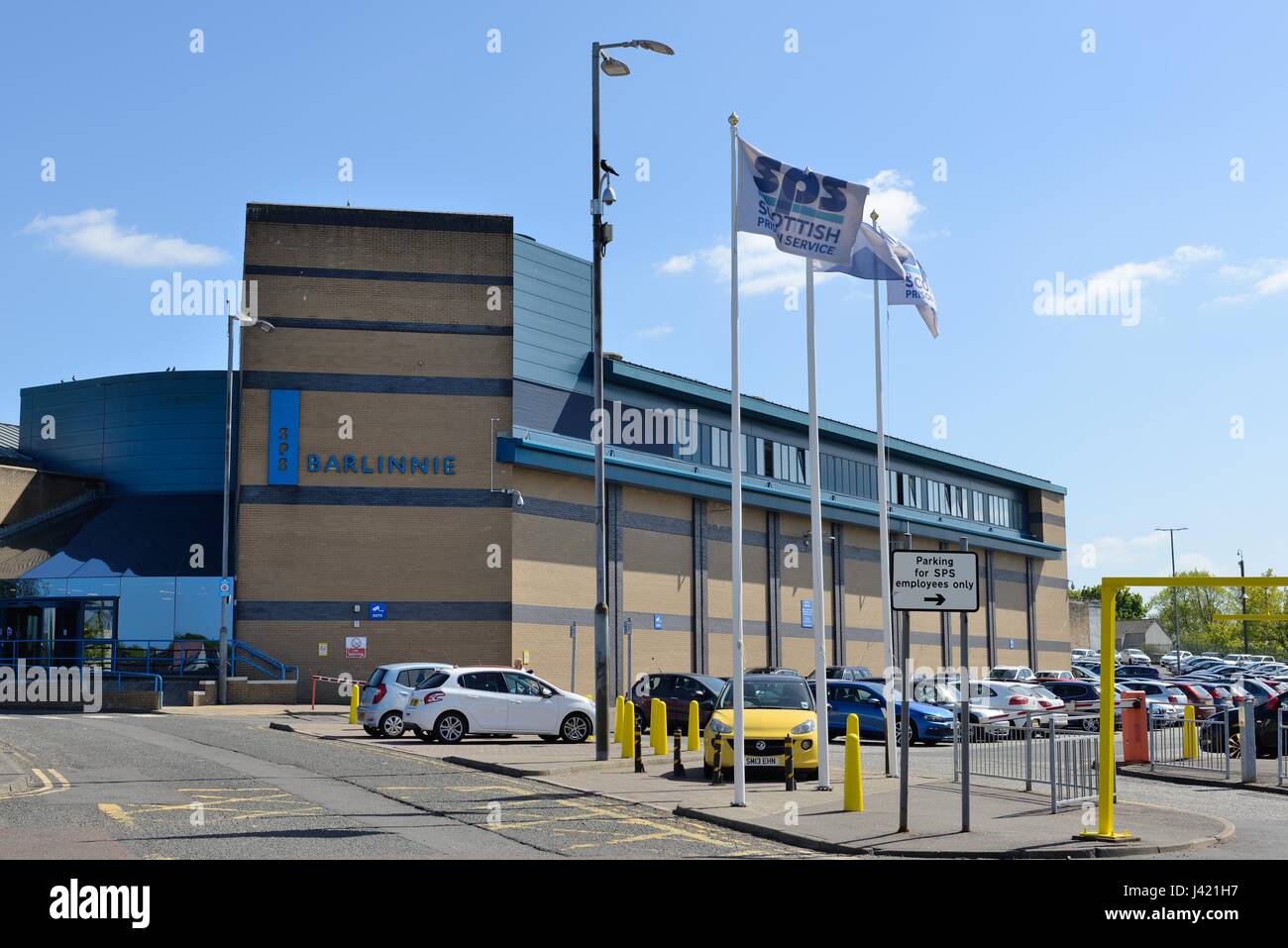 Entrée principale de l'Administration pénitentiaire écossaise's Prison Barlinnie, à Glasgow, Écosse, Royaume-Uni Banque D'Images