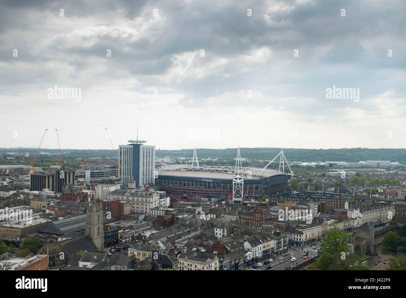 La Principauté Stadium (anciennement le Millennium Stadium) à Cardiff, Pays de Galles du Sud. Banque D'Images