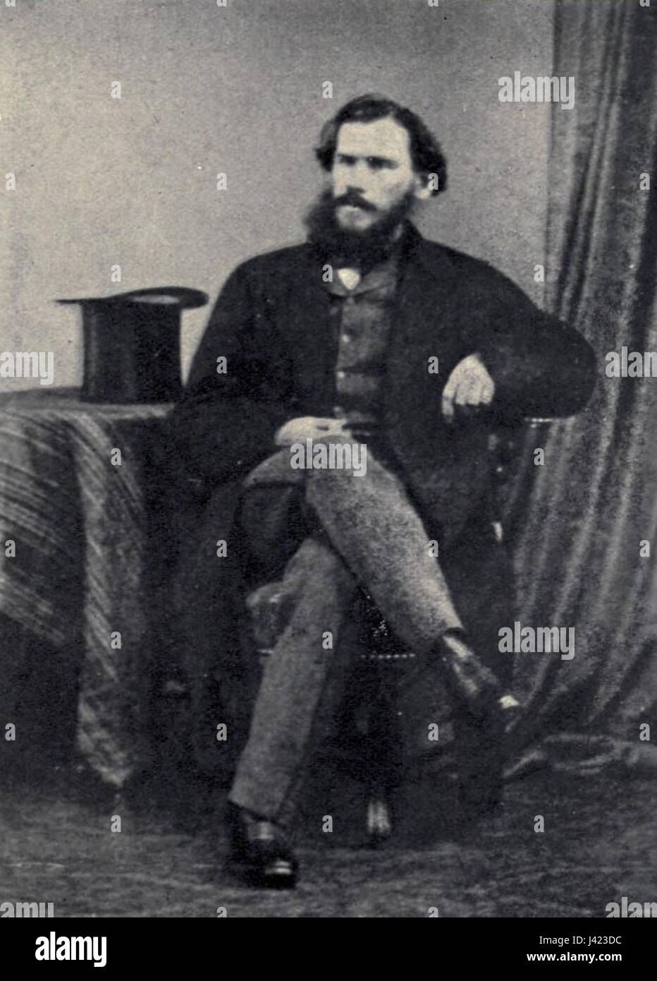 Léon Nikolaïevitch Tolstoï 1860 Banque D'Images