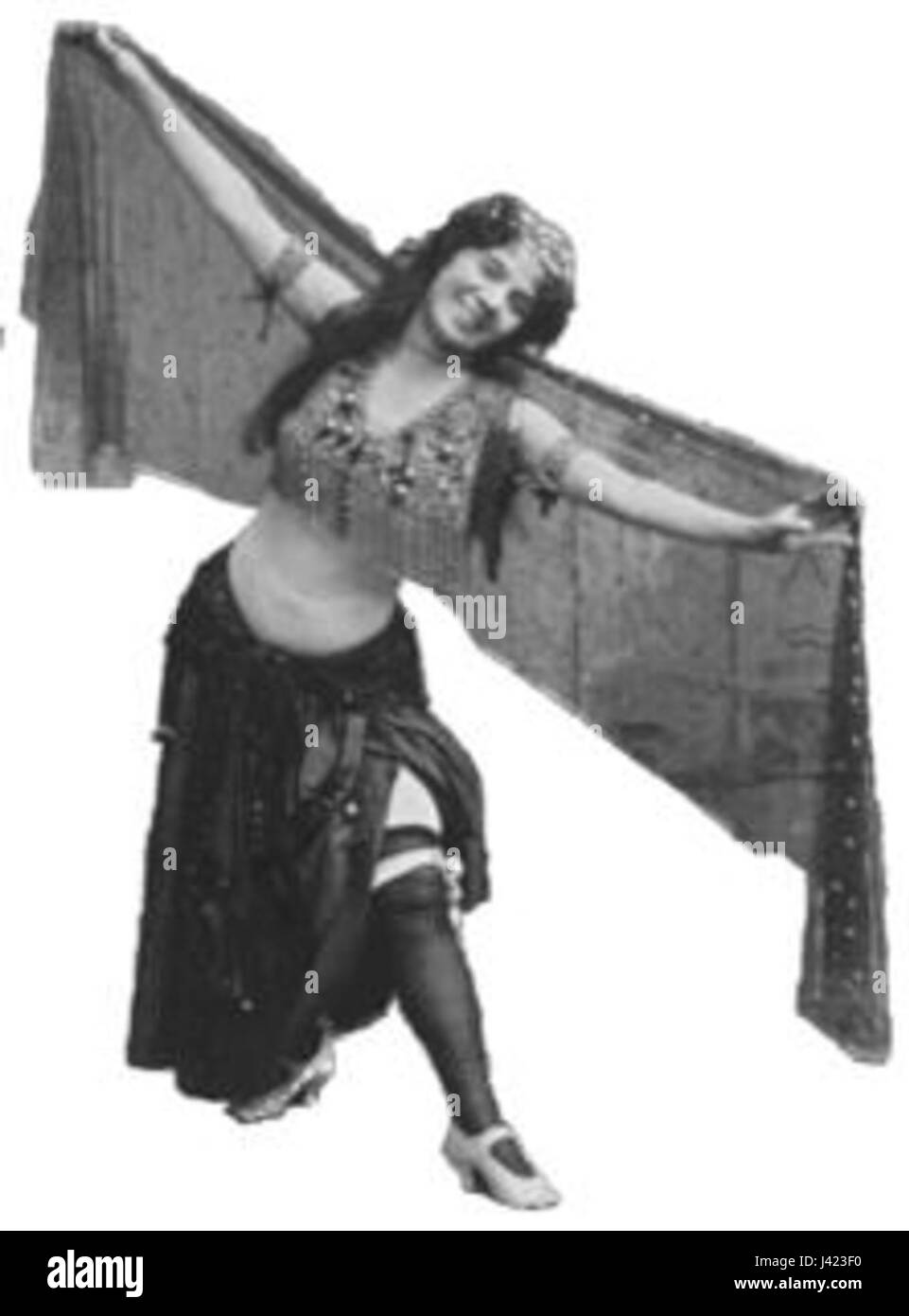 La danseuse 'Little Egypt' était un célèbre interprète qui a popularisé une forme de danse du ventre aux États-Unis dans les années 1890 Ses performances ont attiré l'attention lors d'expositions à la foire worldâ€™s de Chicago. Banque D'Images