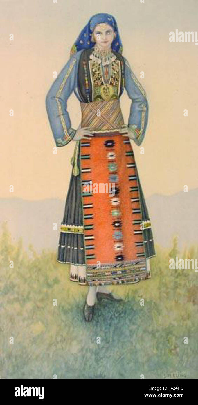 Macédoine costume grec Kavakli Banque D'Images