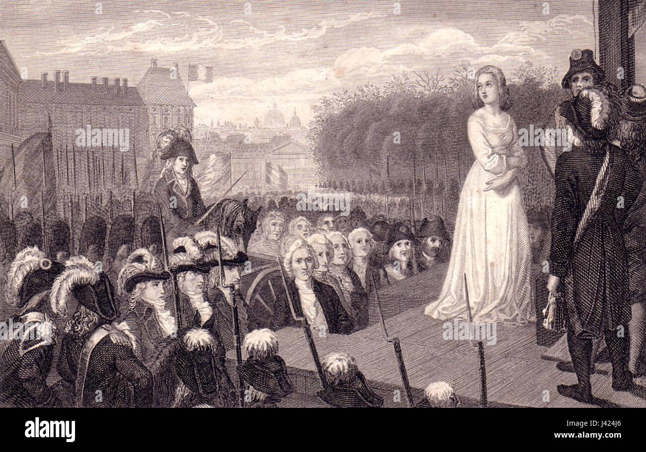 L'exécution de Marie Antoinette Banque D'Images