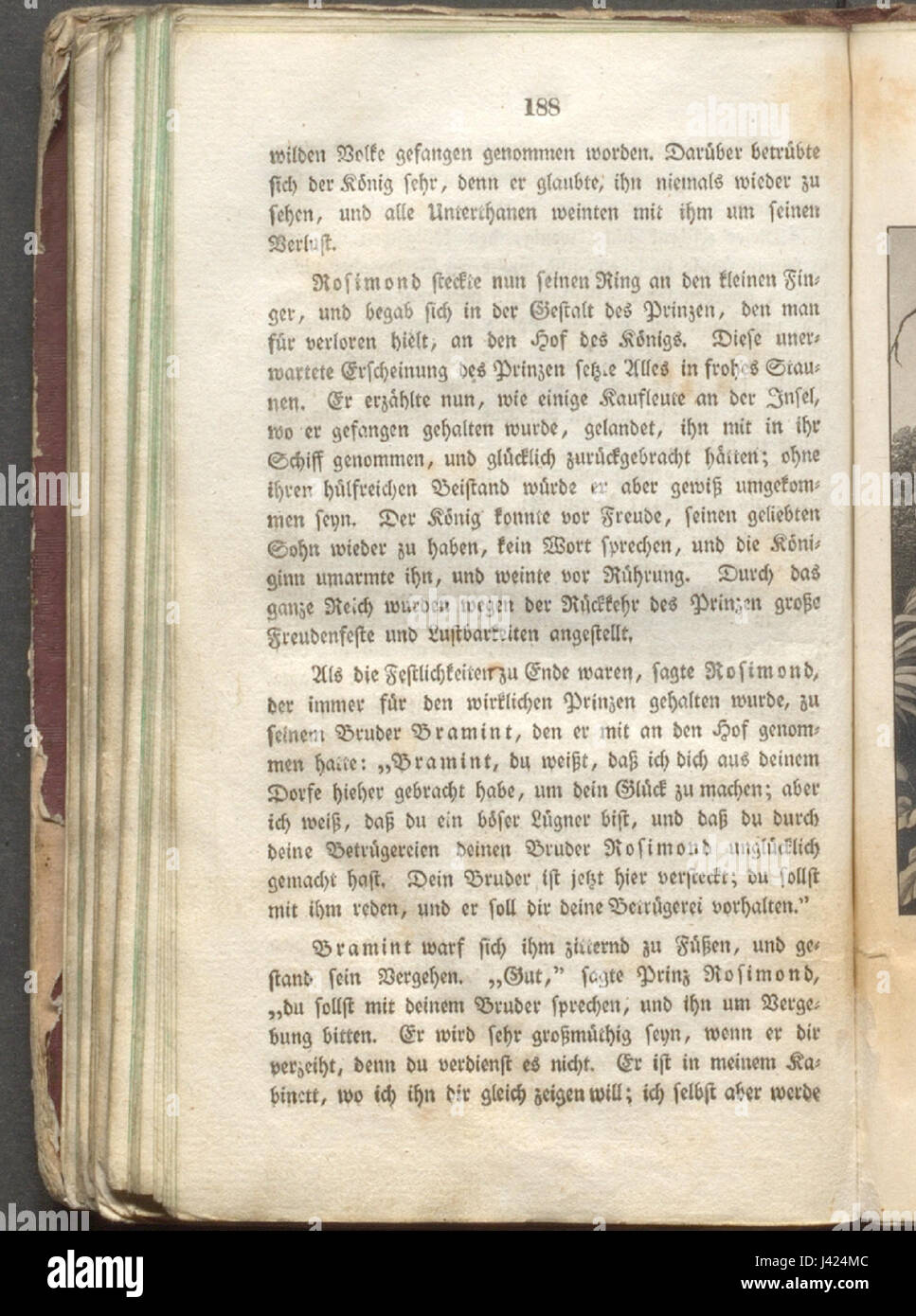 'Maehrchenkranz fuer Kinder' (couronne de conte de fées pour enfants) est un livre de 1882 qui rassemble des contes de fées, destinés aux enfants. Il met en valeur la tradition littéraire des contes de fées en Europe du XIXe siècle. Banque D'Images