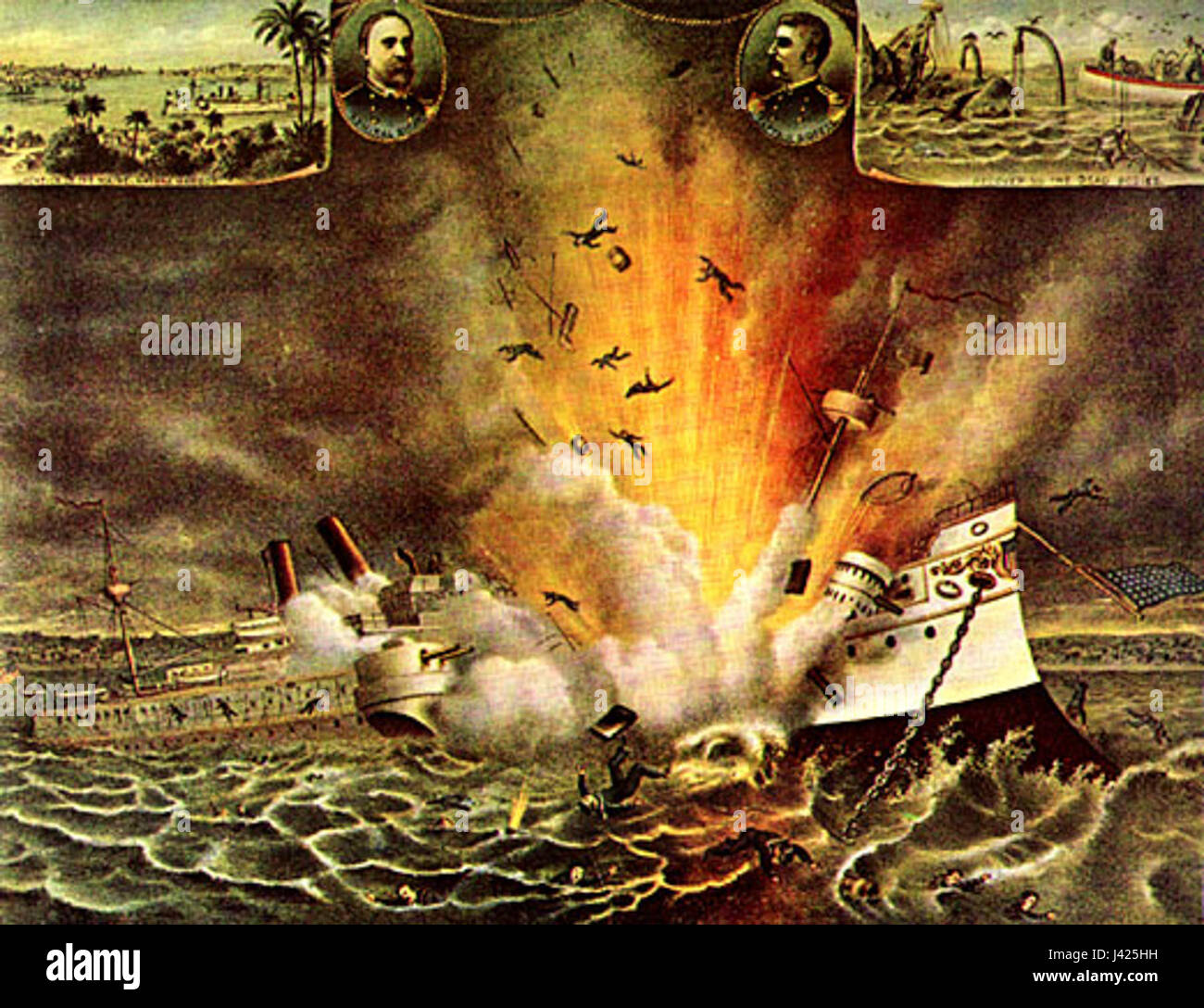 Explosion du Maine Banque D'Images