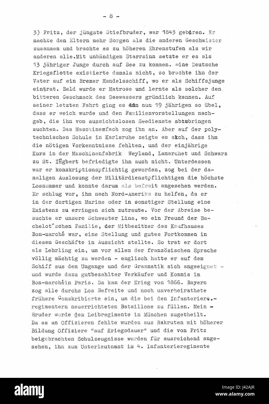 Lebenserinnerungen (Krieger) est un mémoire écrit par un soldat racontant ses expériences. Le livre offre une perspective personnelle et historique sur la vie du soldat et les guerres auxquelles il a participé, en réfléchissant sur la vie militaire et les événements historiques. Banque D'Images