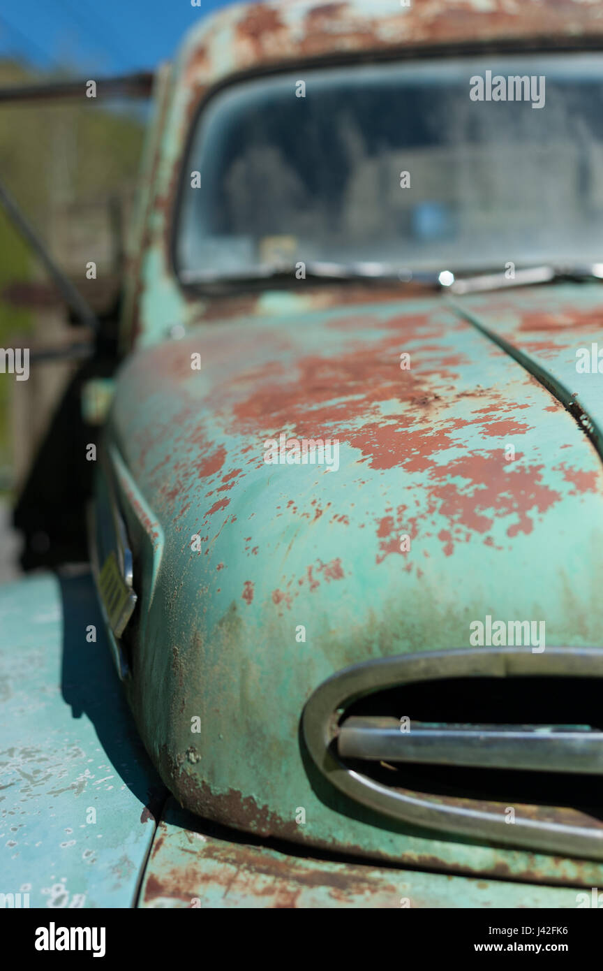 Détail d'une vieille camionnette dans les régions rurales de Virginie Banque D'Images