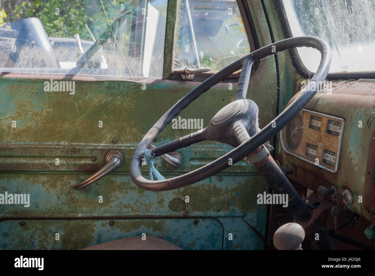 Détail d'une vieille camionnette dans les régions rurales de Virginie Banque D'Images