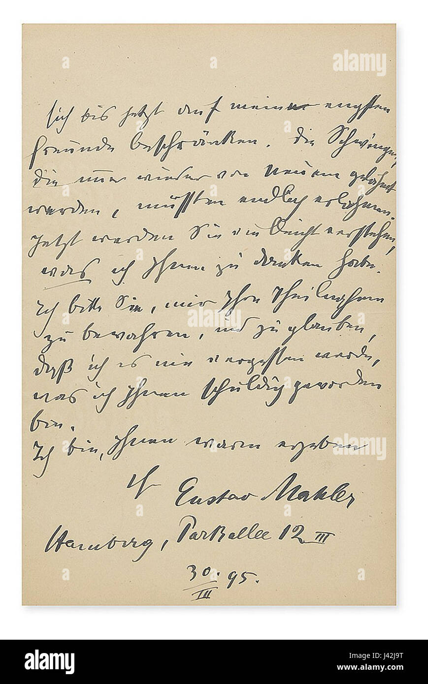 Bref un Mahler Eichberg Banque D'Images