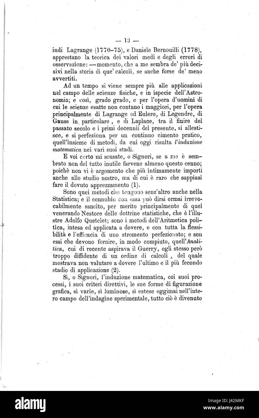 'La statistica e i suoi metodi' est une publication de 1877 par Angelo Messedaglia, présentant une introduction aux méthodes statistiques et à leurs applications scientifiques, donnée sous forme de conférence à l'Université de Rome. Banque D'Images