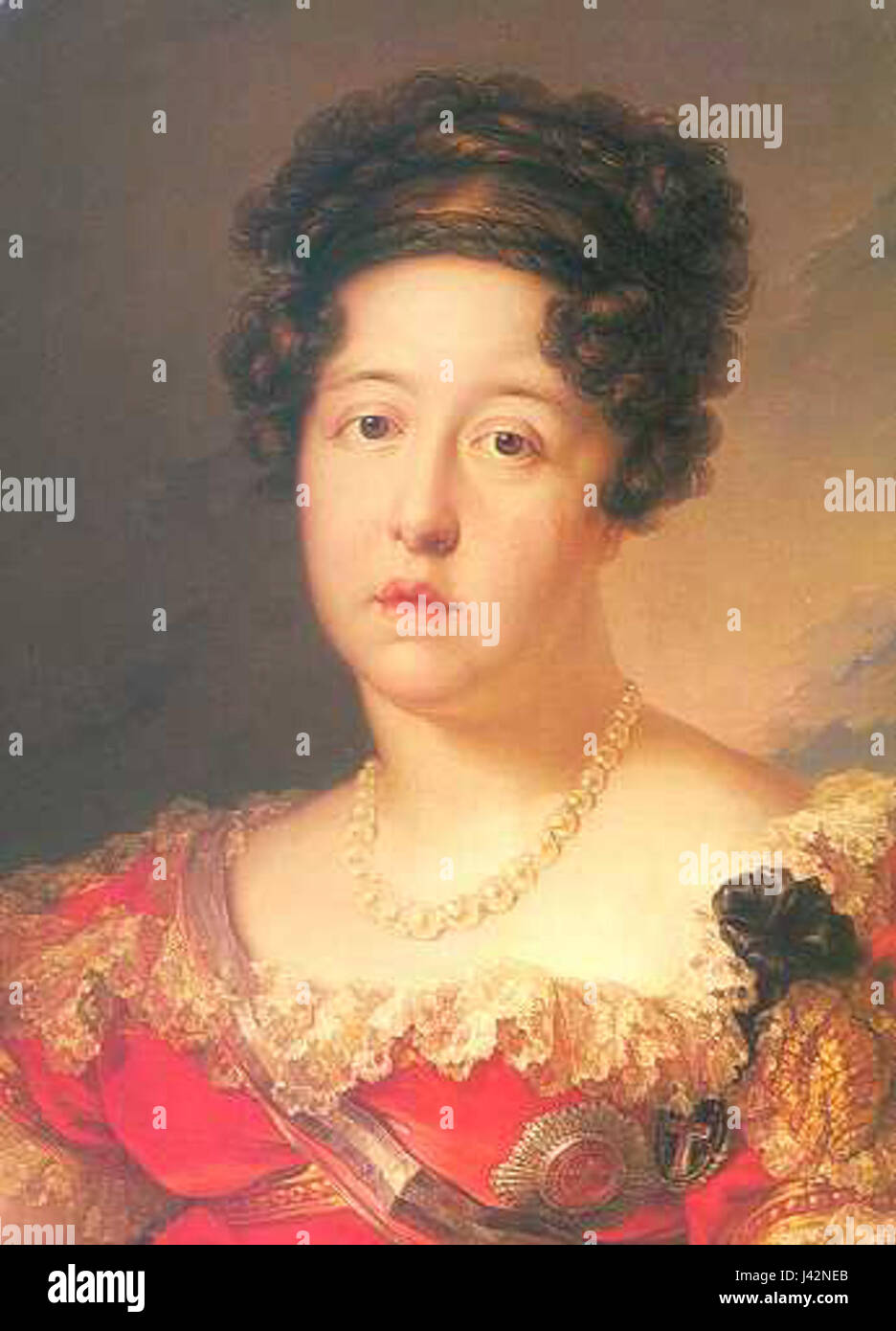 Maria Isabel de Portugal était une princesse espagnole et la première épouse du roi Ferdinand VII d'Espagne. Son mariage avec Ferdinand fait partie d'une alliance stratégique entre le Portugal et l'Espagne au début du XIXe siècle. Banque D'Images Maria Isabel de Portugal était une princesse espagnole et la première épouse du roi Ferdinand VII d'Espagne. Son mariage avec Ferdinand fait partie d'une alliance stratégique entre le Portugal et l'Espagne au début du XIXe siècle. Banque D'Images