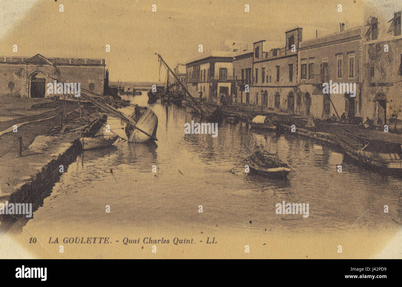 La Goulette quai Charles Quint Banque D'Images