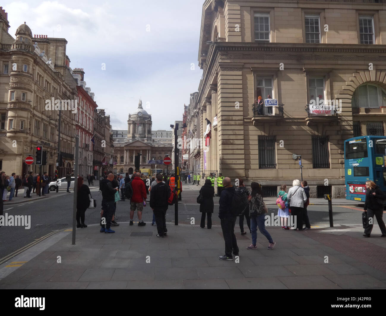 Les militants d'amour BoE Liverpool 1 Mai 2015 Banque D'Images