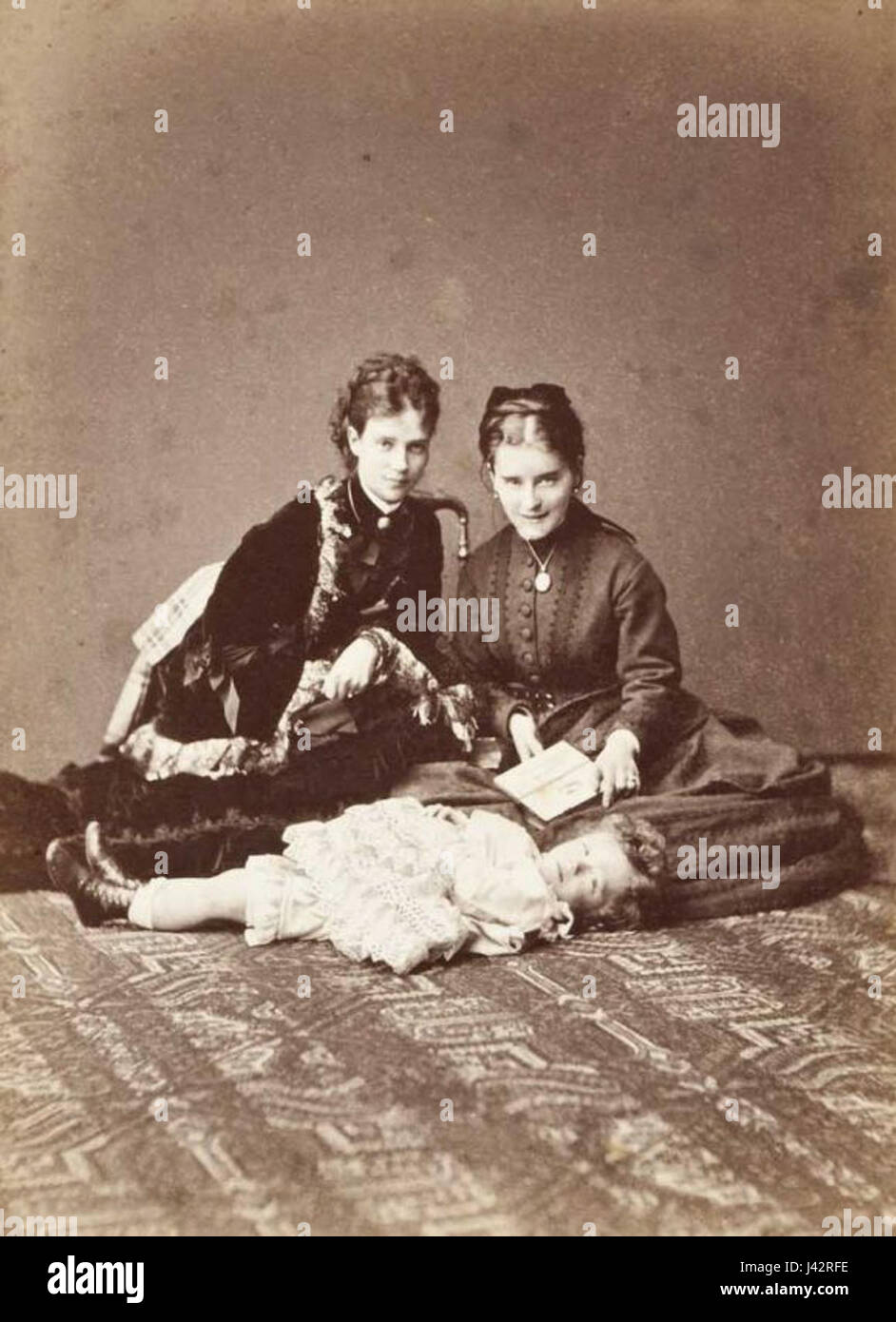 Maria Feodorovna et la Princesse Alexandra Obolensky Banque D'Images