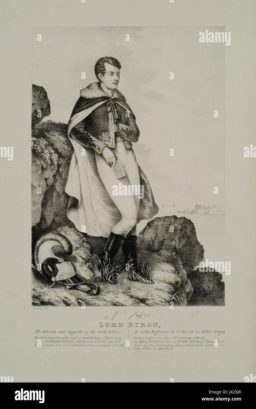Cet ouvrage, « Lord Byron, l'avocat et le soutien de la nation grecque » de Friedel Adam de, souligne le rôle clé de Lord Byron dans le soutien à la guerre d'indépendance grecque. Les efforts de Byron pour aider la Grèce ont contribué à sensibiliser et soutenir leur cause en Europe. Banque D'Images