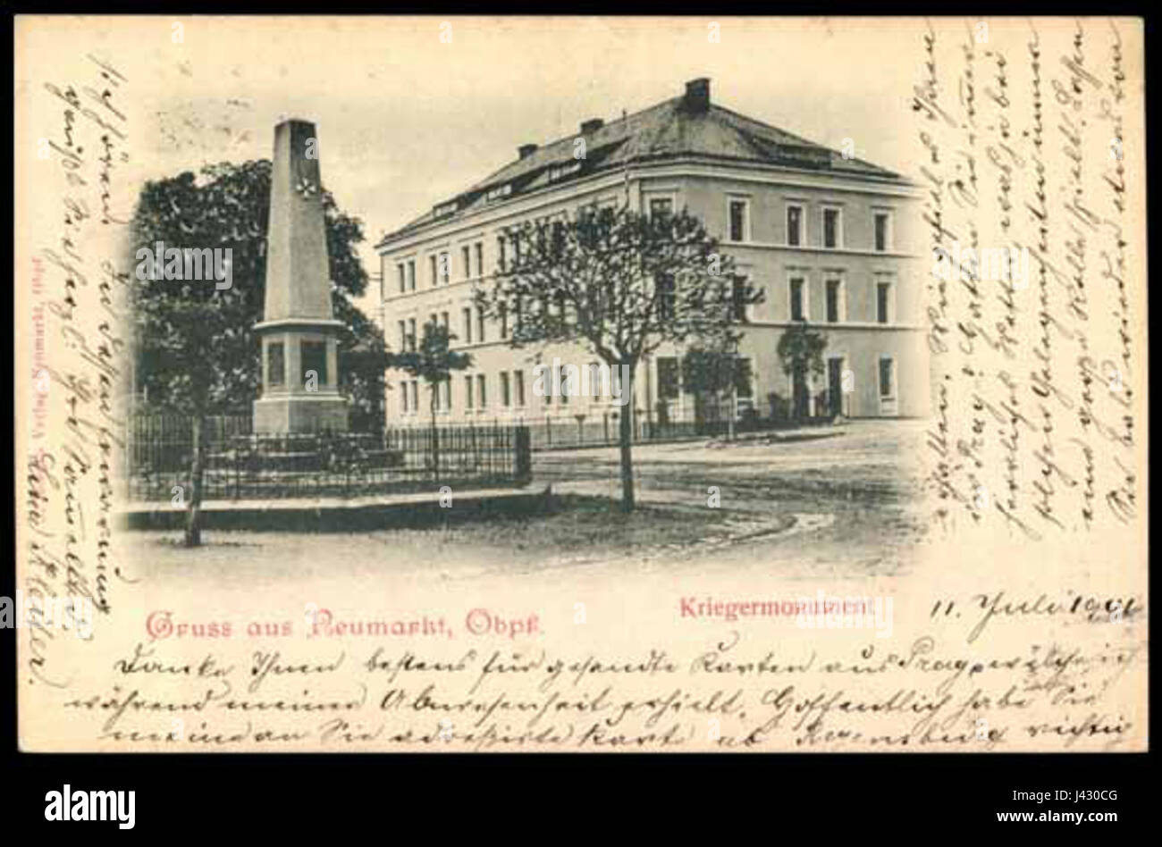 Kriegerdenkmal 187071 Oberpfalz Neumarkt Banque D'Images