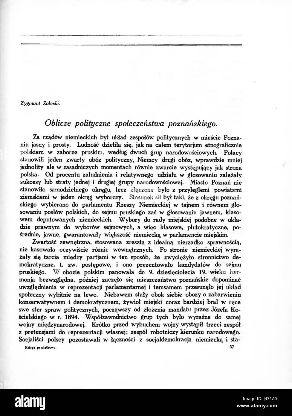 'KsiÄ™GA PamiÄ…tkowa Miasta Poznania' (Livre commémoratif de la ville de PoznaÅ„) est un document historique documentant l'histoire, la culture et les événements importants de la ville de PoznaÅ„ en Pologne. Banque D'Images