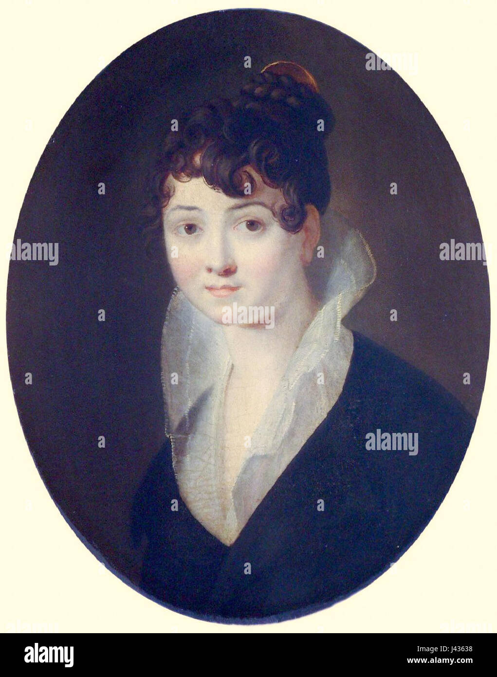 Madame Charvet est un portrait historique qui reflète les dynamiques culturelles et sociales du XIXe siècle, en mettant l’accent sur la mode et l’identité à cette époque. Banque D'Images