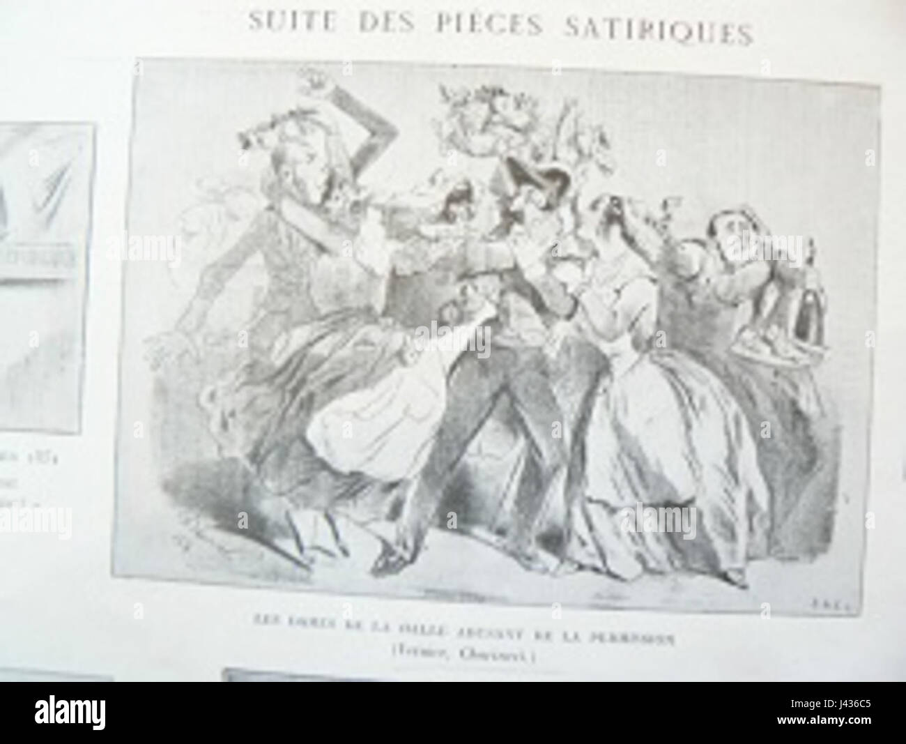 'Les Dames de la Halle' est une œuvre représentant les femmes du marché parisien, capturant leur rôle dans la vie quotidienne de la ville. Il met en valeur l’atmosphère dynamique des marchés français au XIXe siècle, où les femmes jouent un rôle central dans le commerce et le commerce. Banque D'Images