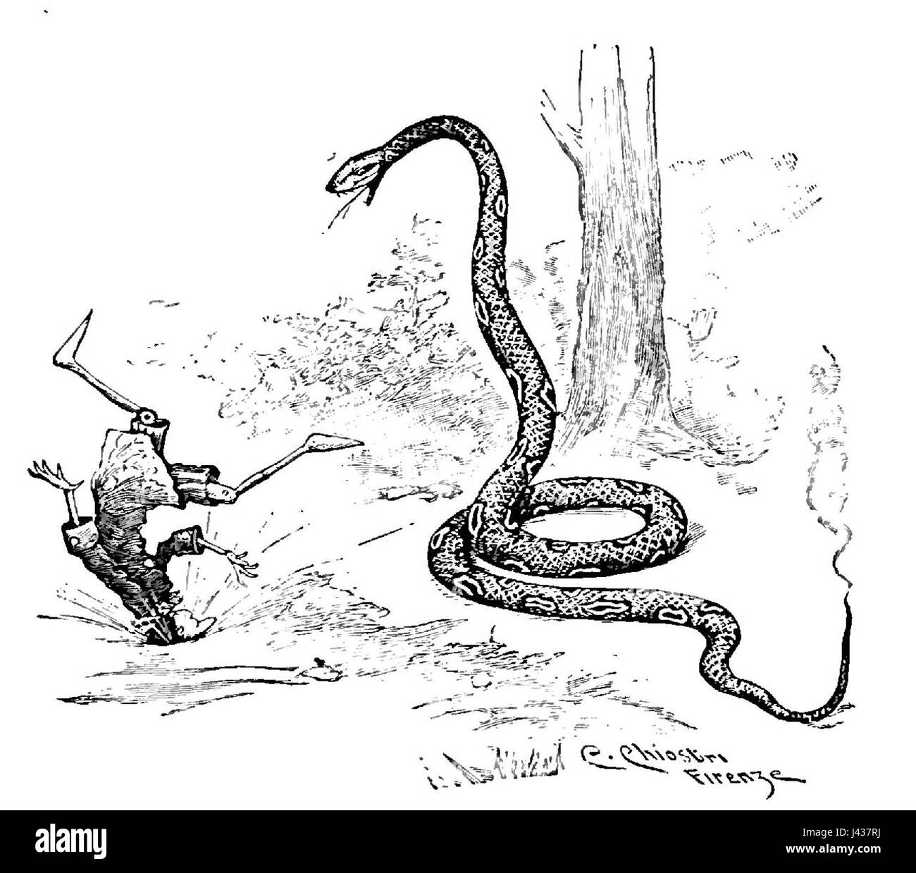 Le avventure di Pinocchio pag129 Banque D'Images