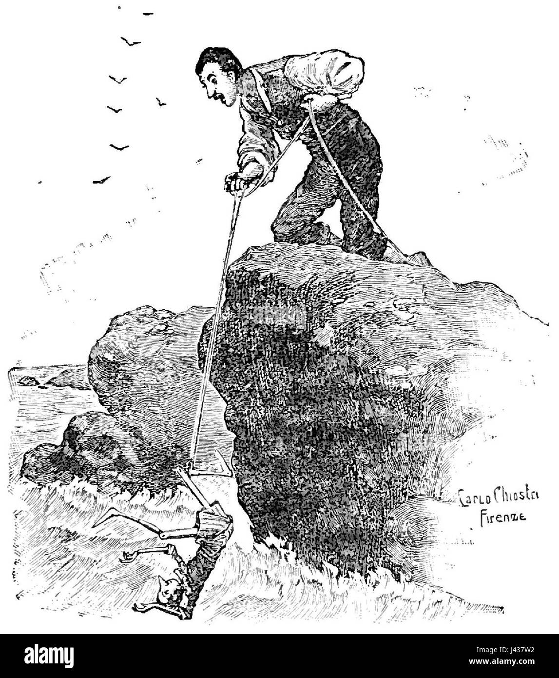 Cette entrée fait référence à une page du roman italien le avventure di Pinocchio (les aventures de Pinocchio), mettant en évidence un moment de l'histoire. Le roman est une pièce importante de la littérature pour enfants et de la culture italienne. Banque D'Images