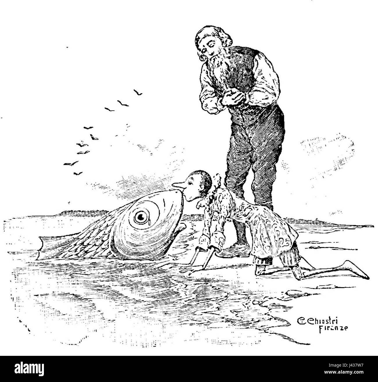 Le avventure di Pinocchio pag284 Banque D'Images