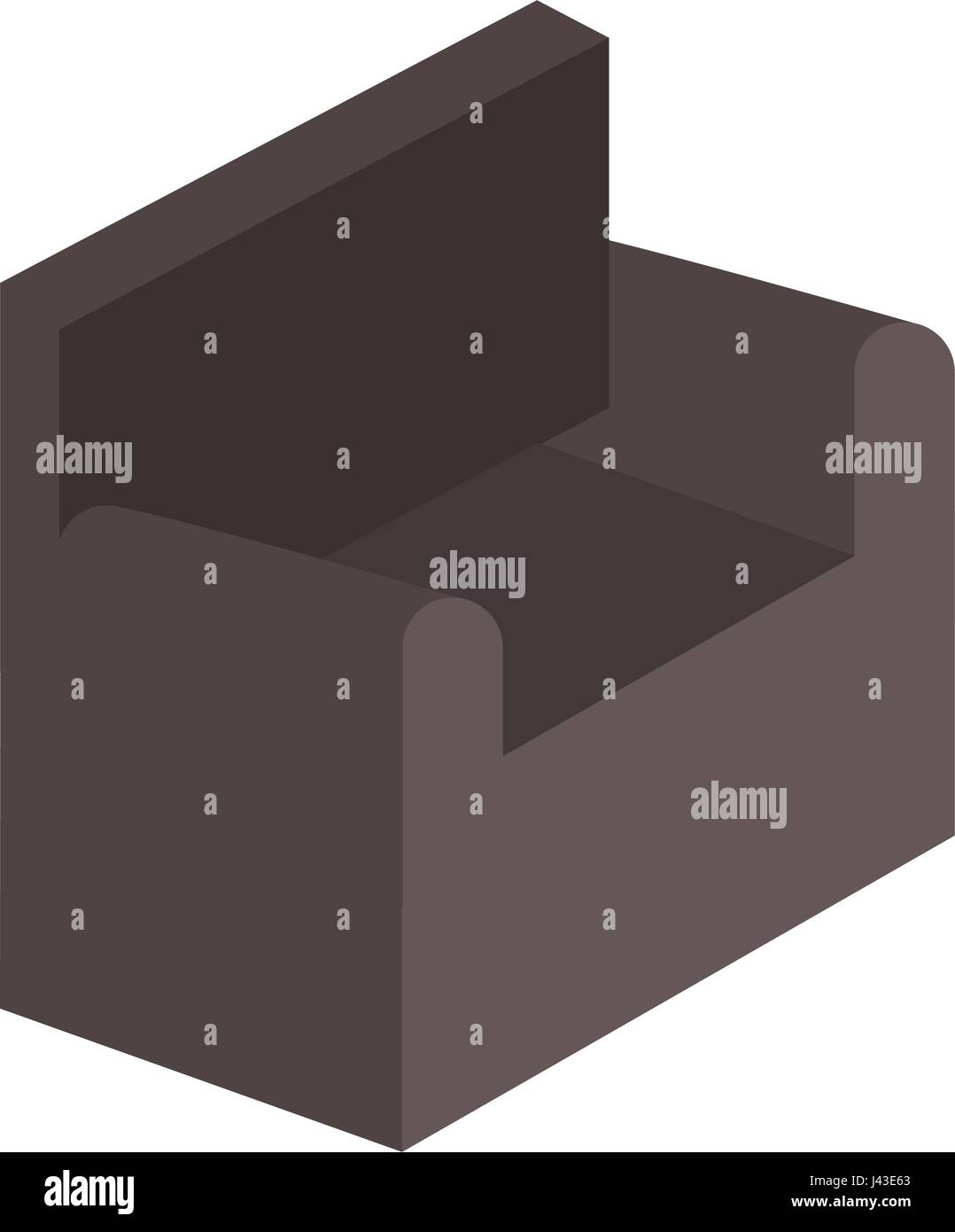 Canapé icône isolé isométrique Illustration de Vecteur