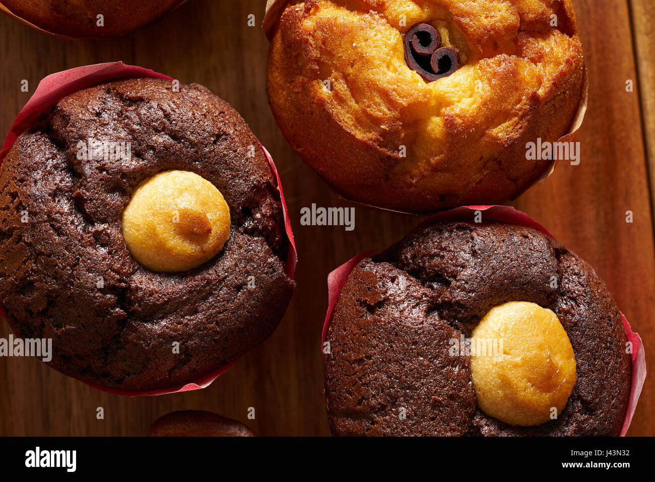 Muffins en close-up texture macro détail Banque D'Images