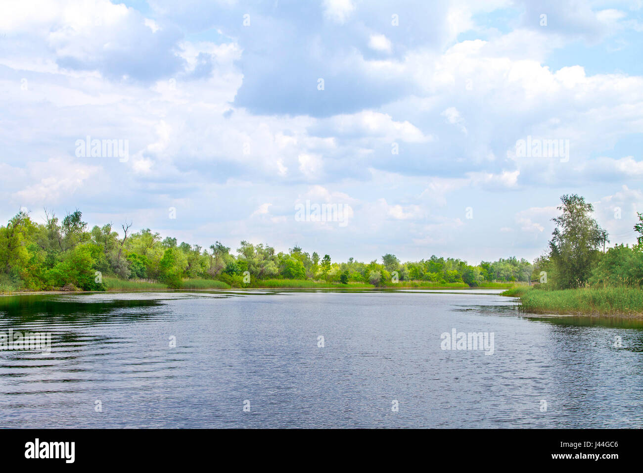 Paysage image Dniepr de marais et de Kherson Banque D'Images