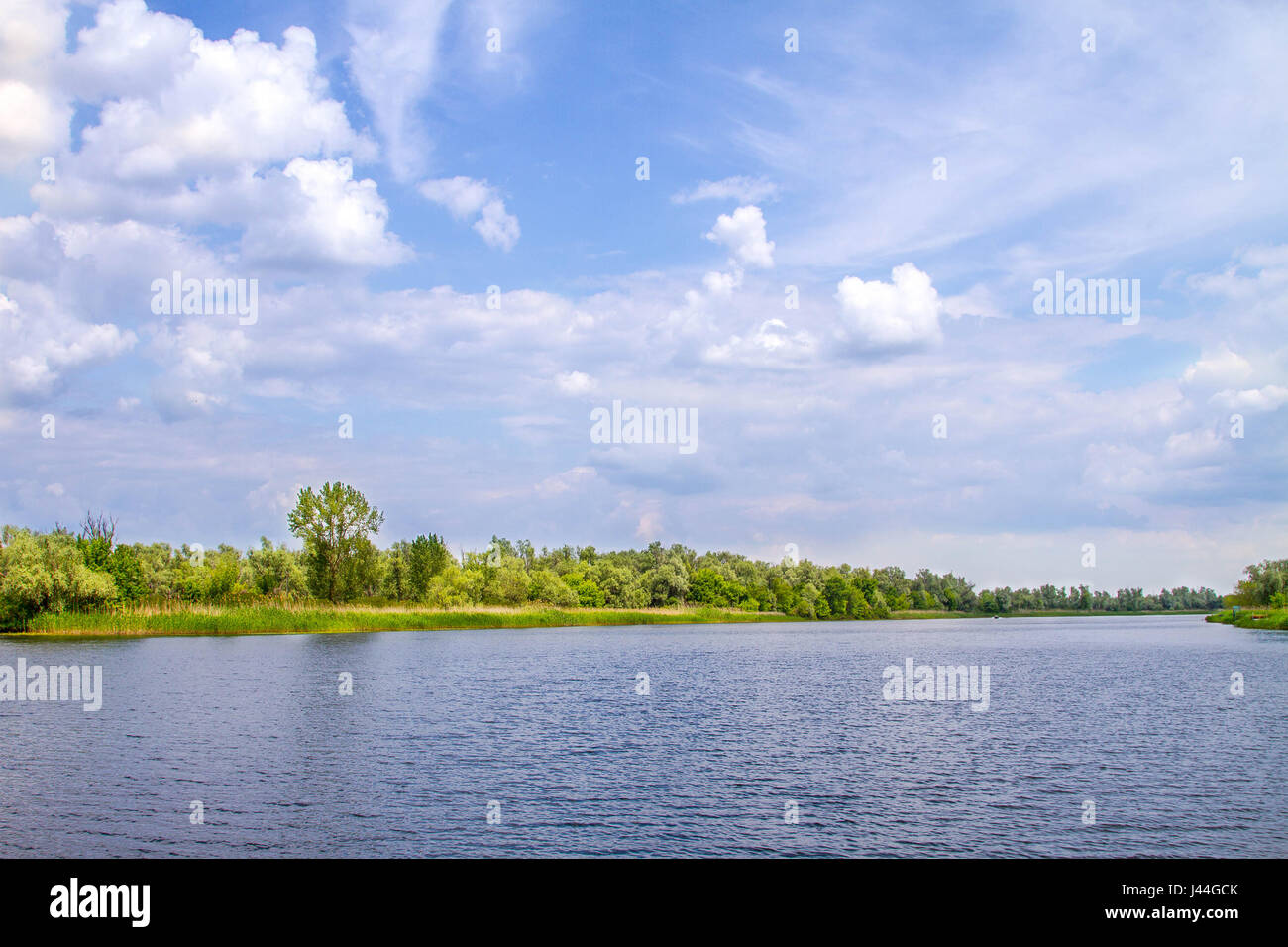 Paysage image Dniepr de marais et de Kherson Banque D'Images