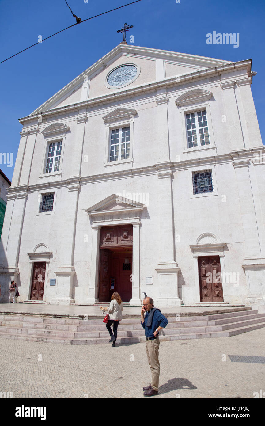 Le Portugal, Estremadura, Lisbonne, le Bairro Alto, l'extérieur de l'église São Roque. Banque D'Images