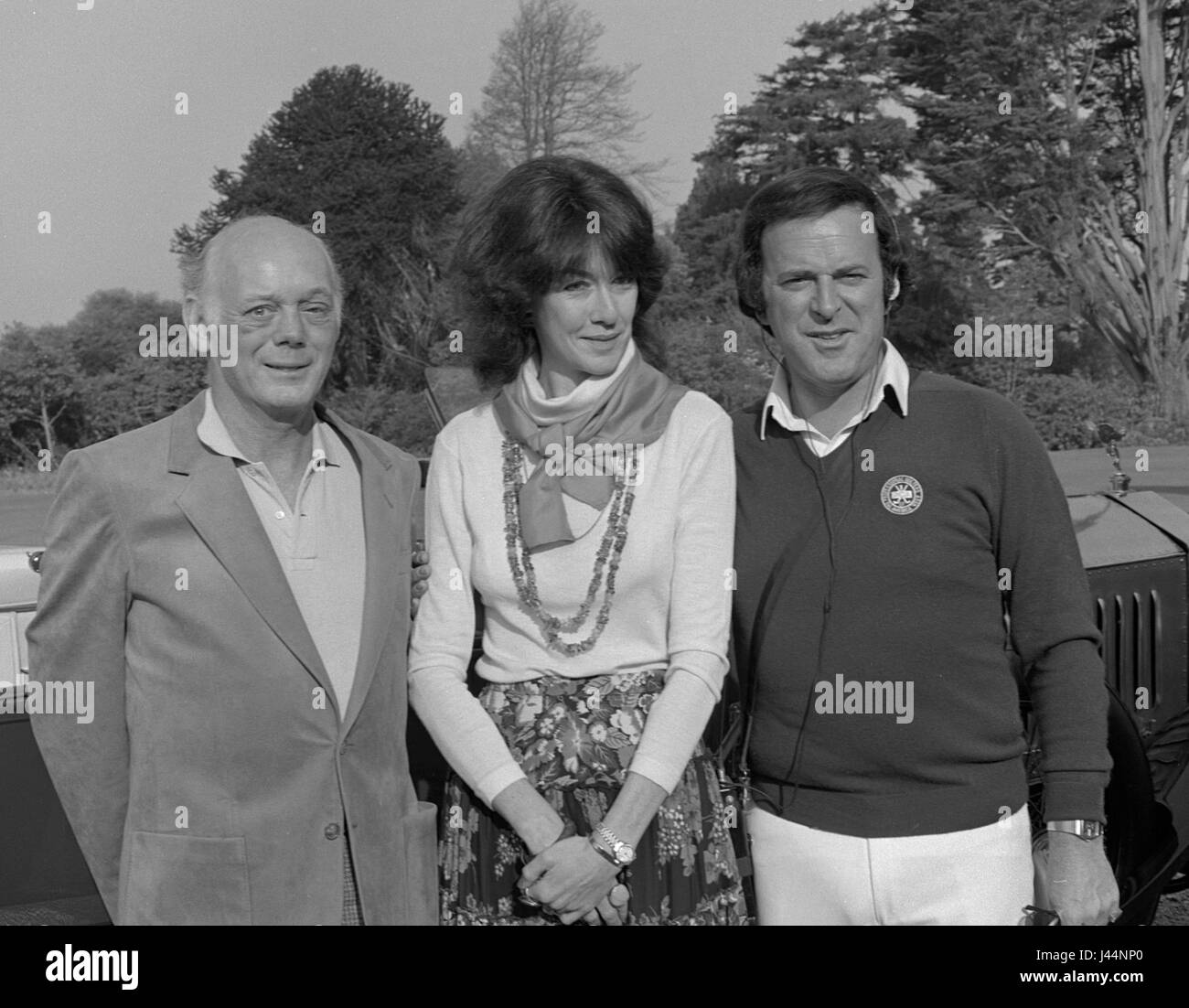 Lord et Lady Montagu avec BBC Broadcaster Terry Wogan à Beaulieu 1982 Banque D'Images