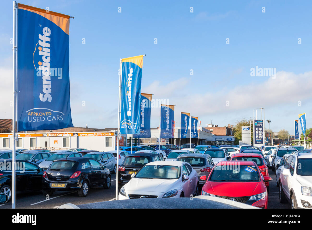 Voitures d'occasion à vendre à Sandicliffe des voitures d'occasion, Lancashire, England, UK Banque D'Images
