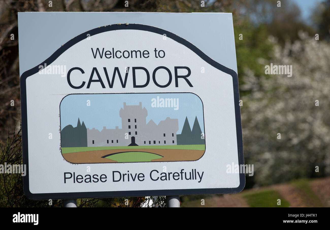 Village de Cawdor près de Nairn, région de Grampian. Au nord-est. L'Écosse. Banque D'Images