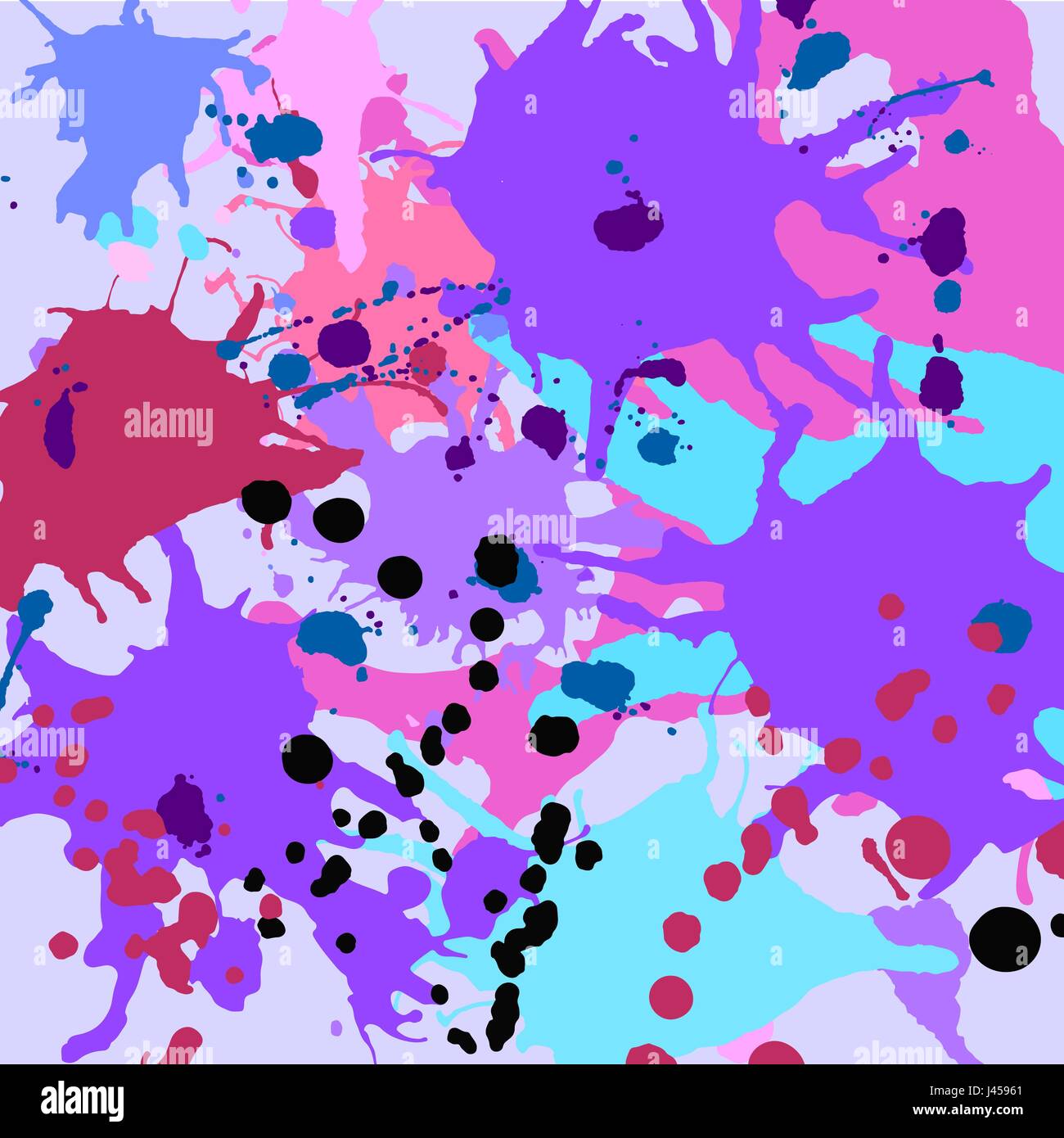 Encre rose violet Turquoise vecteur d'éclaboussures de peinture de fond coloré square Illustration de Vecteur