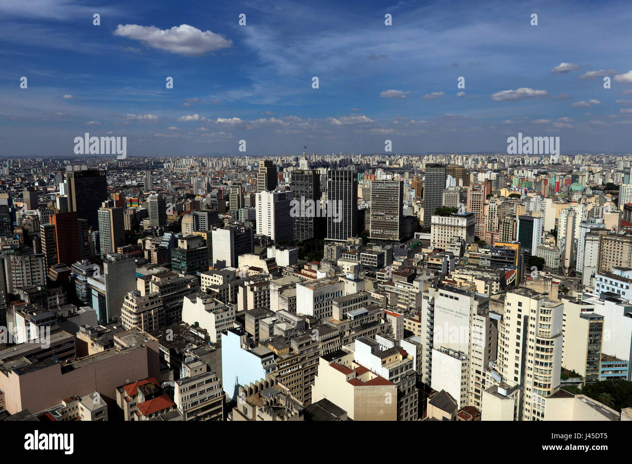Le centre-ville de São Paulo vue depuis le toit-terrasse de l'Italia building - Sao Paulo - Brésil Banque D'Images