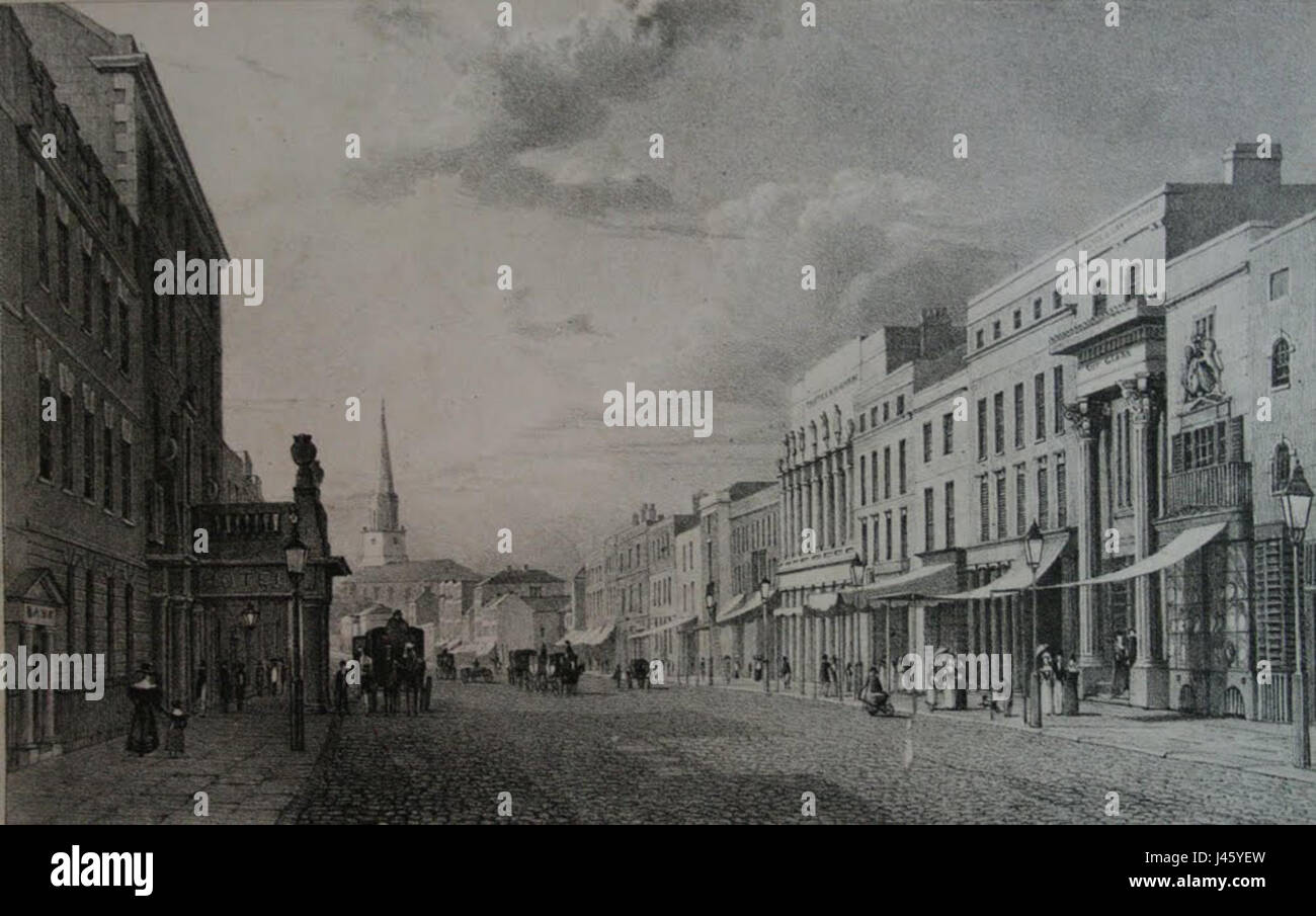 New Street Birmingham vers 1825 par Henry Harris Banque D'Images