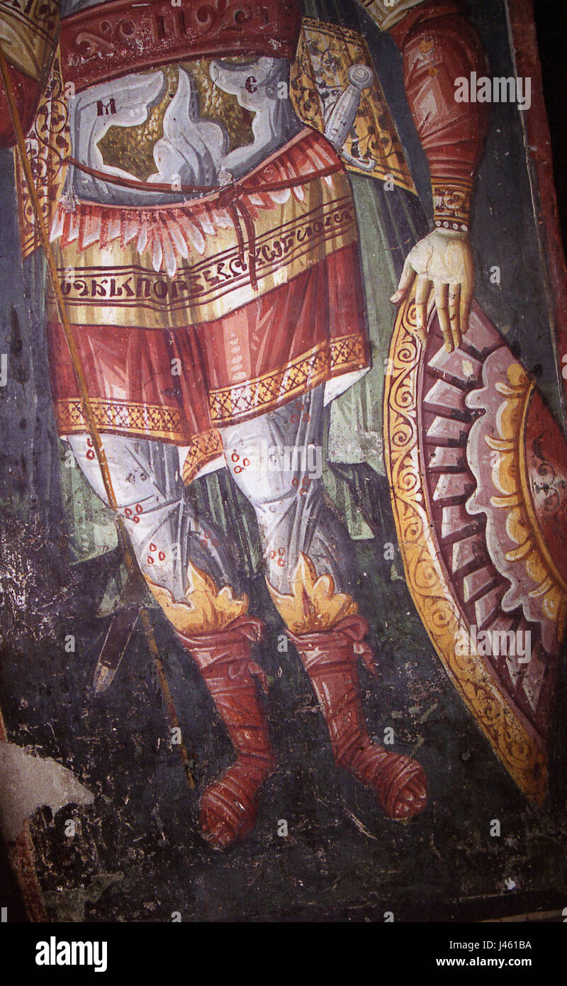 Peintures dans l'église de la Théotokos Peribleptos d'Ohrid 051 Banque D'Images