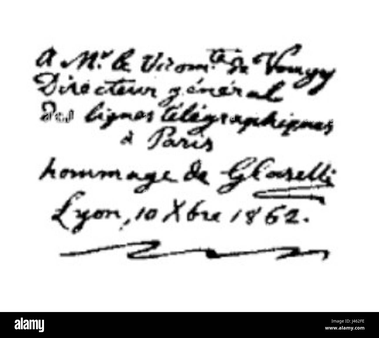 10 févr. 1862 image Pantelegraph Banque D'Images