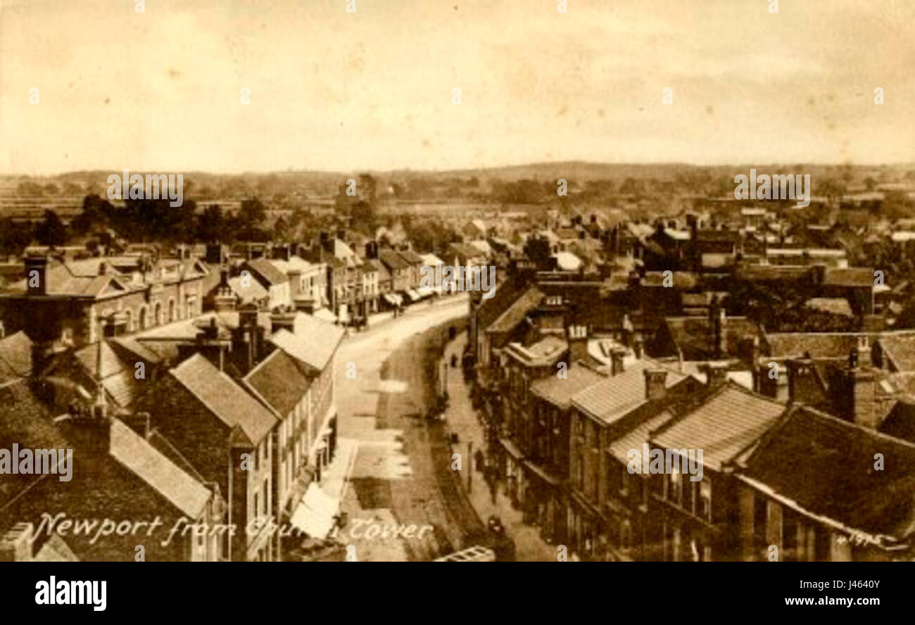 Carte postale ancienne de Newport Banque D'Images