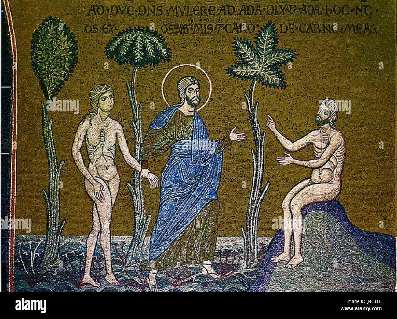 Rencontre Eva adam Monreale Banque D'Images
