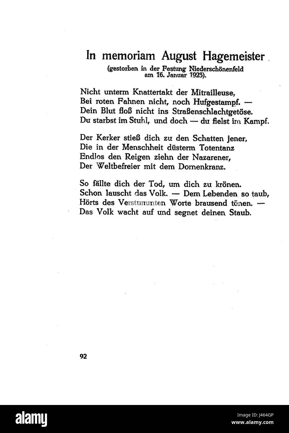 092 Alarme Muehsam Banque D'Images