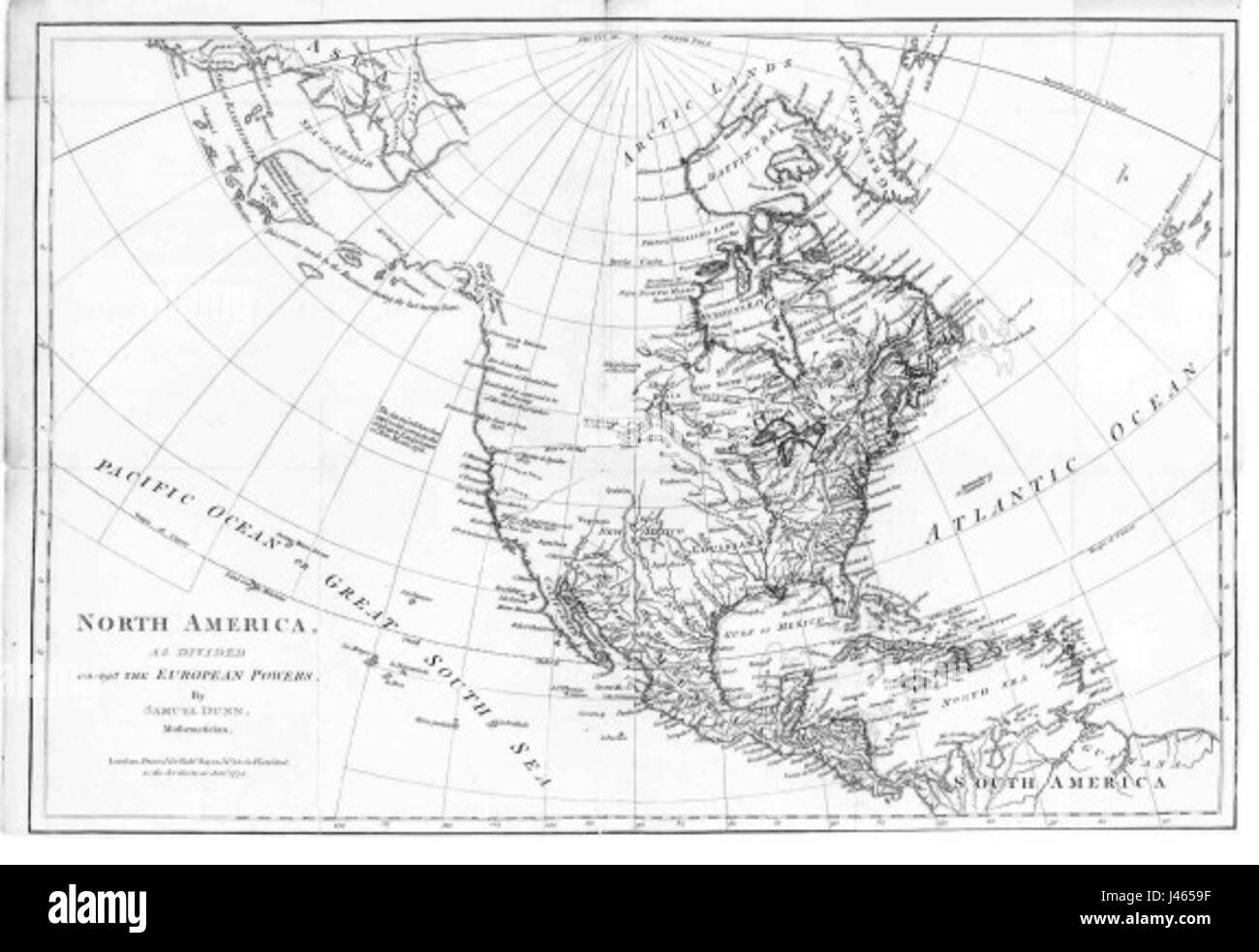 Amérique du Nord 1774 Banque D'Images