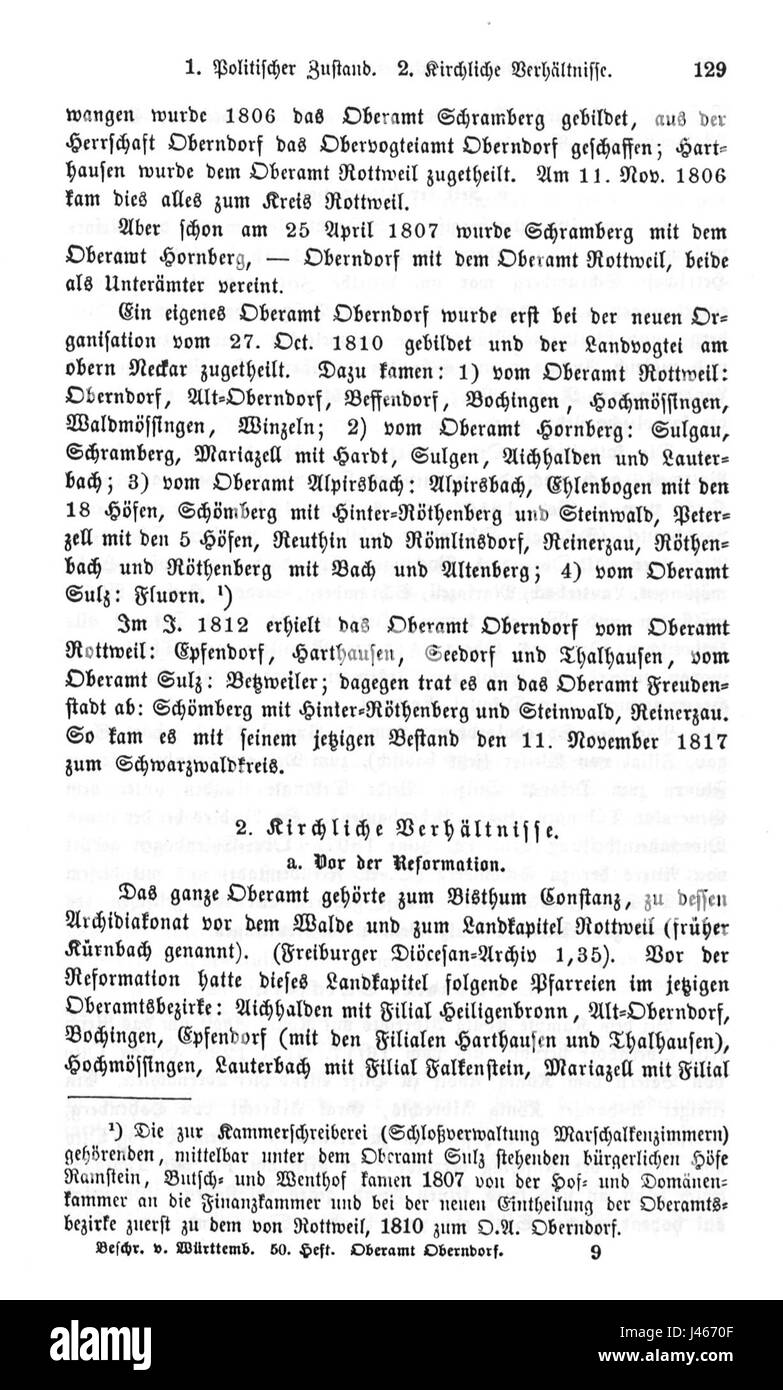 OAB Oberndorf 129 est un lieu historique à Oberndorf, en Allemagne, avec une place importante dans le patrimoine et l'histoire locaux. La région est connue pour son lien avec le développement industriel précoce. Banque D'Images