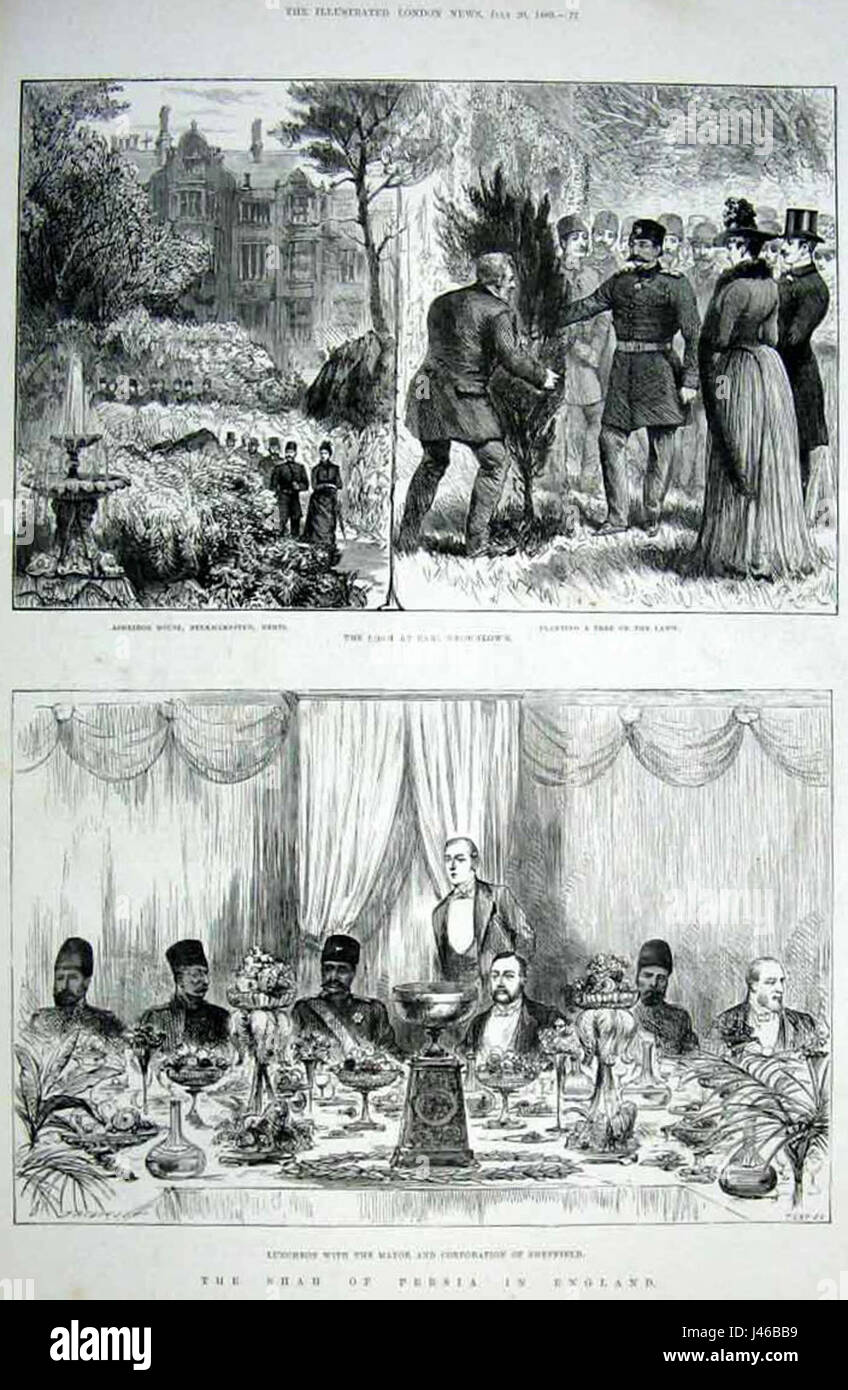Nasser Ed Din Shah's dernière visite à la Grande-Bretagne 5 Banque D'Images
