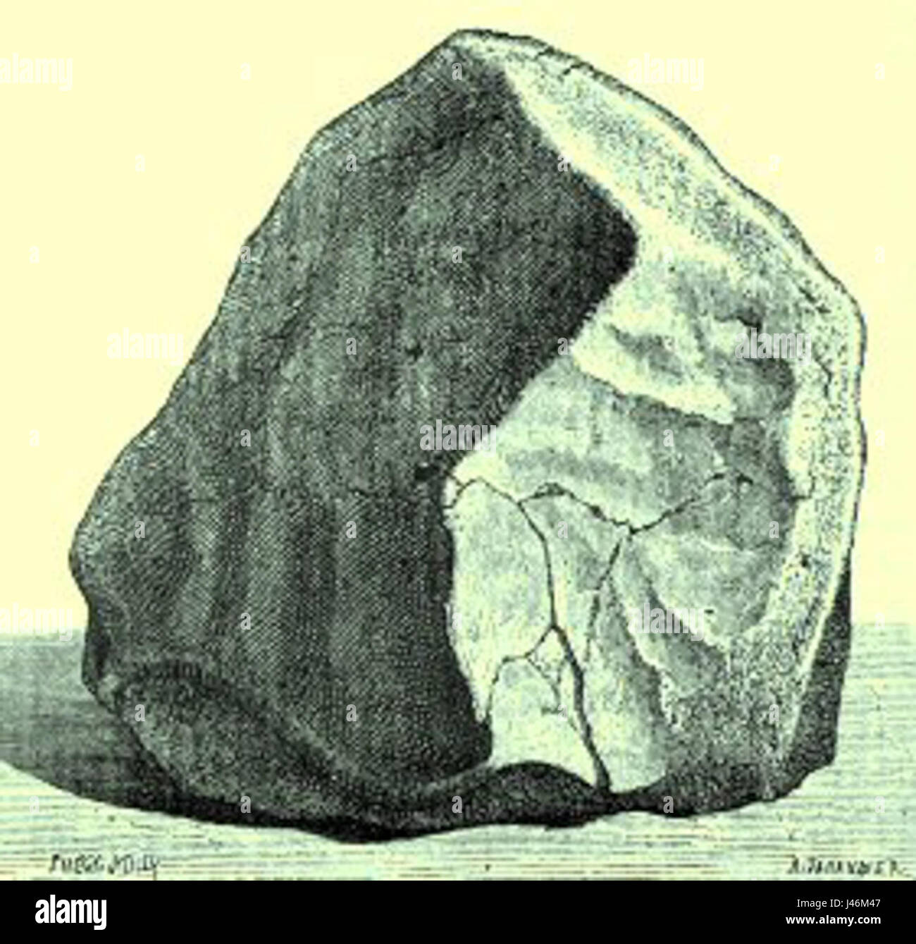 Ancienne météorite orgueil Banque D'Images Ancienne météorite orgueil Banque D'Images